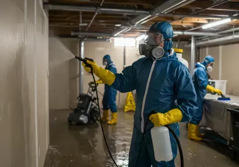 Basement Sanitization and Antimicrobial Treatment process in Hamilton, TX